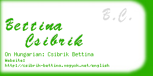 bettina csibrik business card